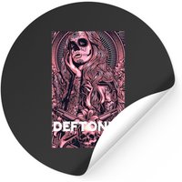 Deftones Stickers Men's Cotton Crew Neck Short Sleeve Graphic Tee
