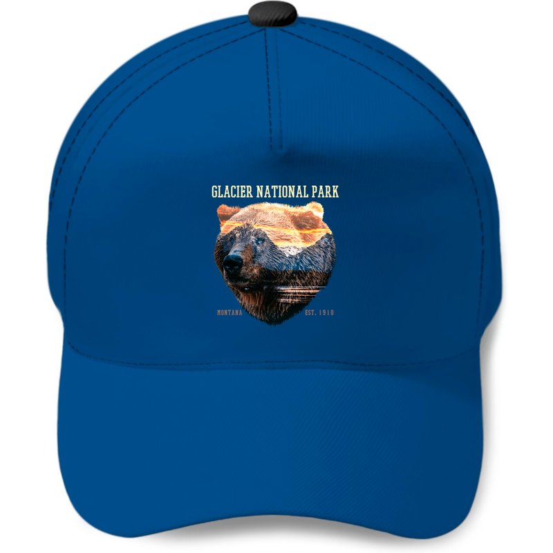 Casquette de baseball Glacier National Park - Bleu royal — Casquette de baseball