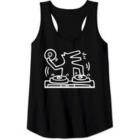 Débardeur Keith Lovers Haring Outline DJ Dog Blanc pour Hommes