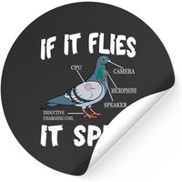 Birds Are Not Real Funny Bird Spies Conspiracy Theory Stickers — Stickers & Decals