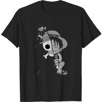 T-shirt Luffy Flag pour hommes en noir