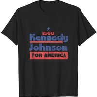 Vintage Kennedy Johnson 1960 Presidential Campaign T-Shirt for Men — Mens T Shirts