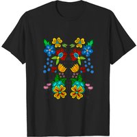 T-shirt floral Ojibwe pour hommes en noir