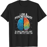 T-shirt Psychologue pour hommes en noir