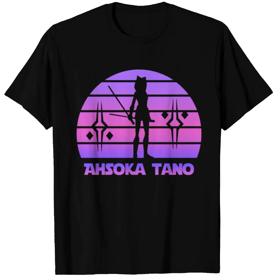 T-shirt Ahsoka Tano Synthwave pour hommes — T-shirts pour hommes
