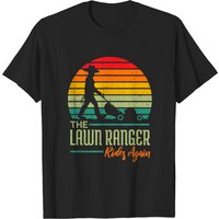 Le Lawn Ranger Rides Again T-shirt pour hommes avec tondeuse — T-shirts pour hommes