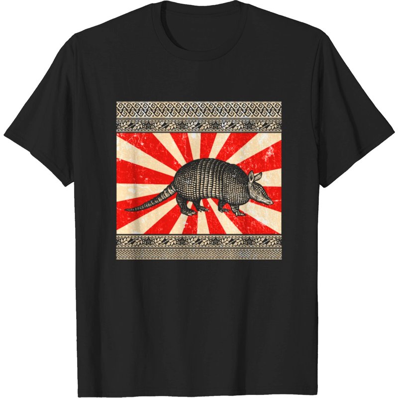 Armadillo Design T-shirt for Men in Black — Mens T Shirts