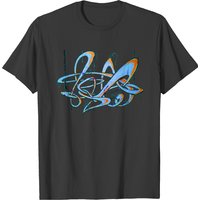 T-shirt compliqué pour hommes en noir