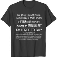 T-shirt Oui Officier Je Connaît Mes Droits 4ème Amendement pour Hommes — T-shirts pour hommes