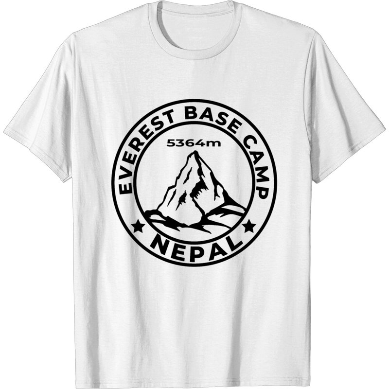 T-shirt blanc pour hommes Everest Base Camp