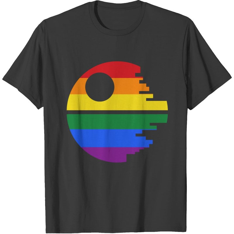 T-shirt Rainbow Death Star pour hommes