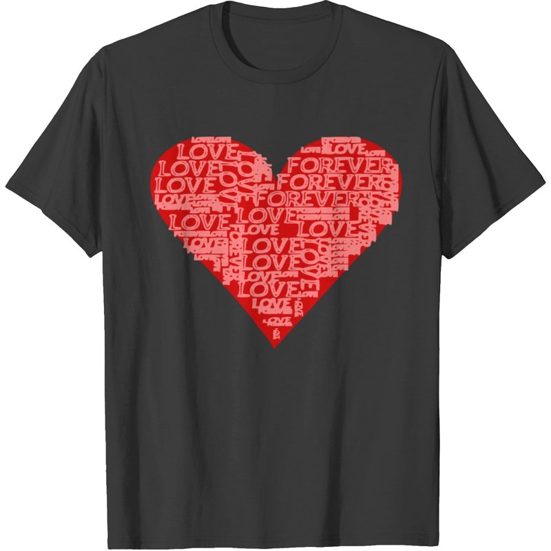 T-shirt Love Love pour hommes en noir — T-shirts pour hommes