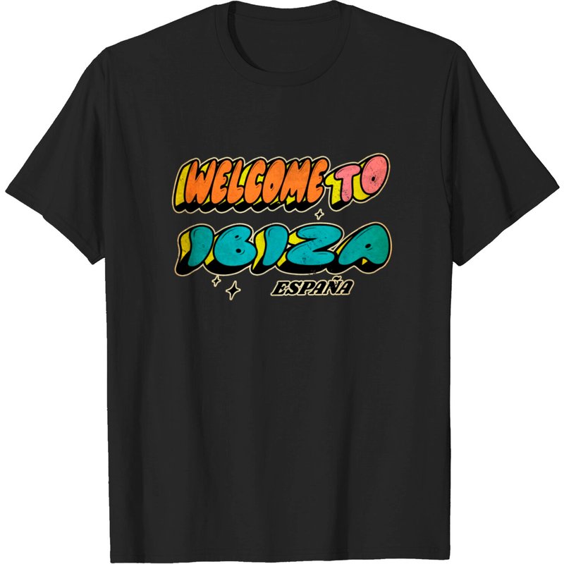 T-shirt Design Bienvenue à Ibiza Espagne pour hommes