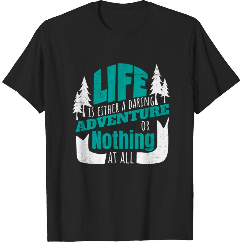 T-shirt Life Is Either A Daring Adventure Or Nothing pour hommes — T-shirts pour hommes