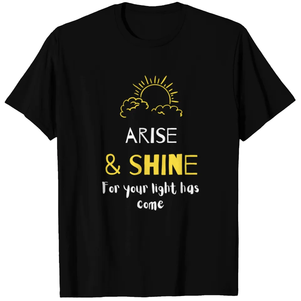 T-shirt Arise And Shine pour hommes en noir