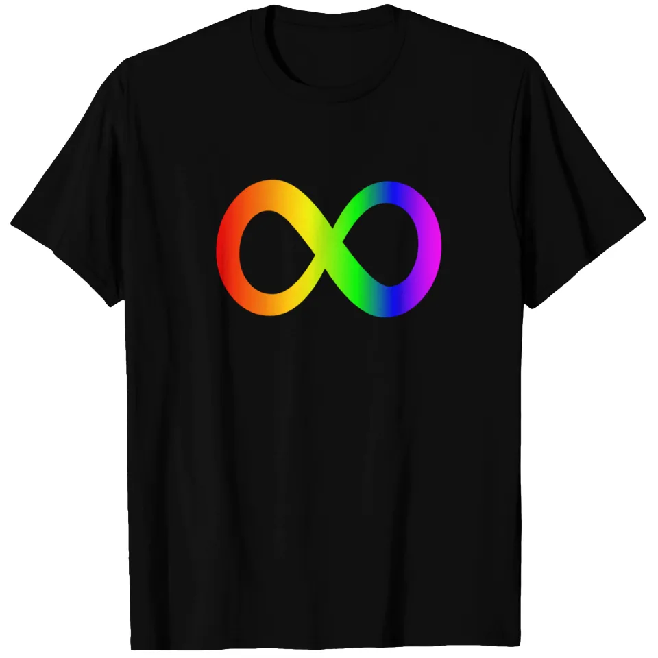 T-shirt pour hommes avec symbole infini de l'autisme et arc-en-ciel — T-shirts pour hommes
