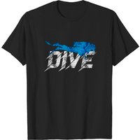 Scuba Diving T-Shirt for Men in Black
