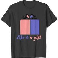 T-shirt Life Is A Gift pour hommes en noir — T-shirts pour hommes