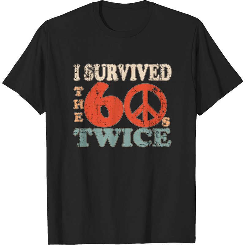 T-shirt I Survived The Sixties 60s Twice pour hommes — T-shirts pour hommes