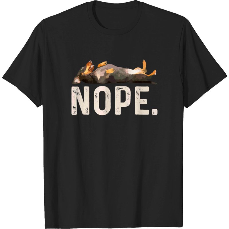 T-shirt Nope Lazy Dachshund pour hommes — T-shirts pour hommes