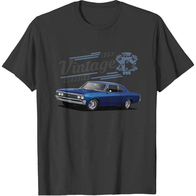 T-shirt Vintage Chevelle et Moteur pour Hommes