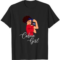 Cuban Girl Cubana Flag Men's T-Shirt