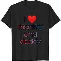 T-shirt J'aime Maman et Papa pour Hommes — T-shirts pour hommes