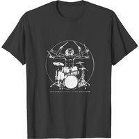 Da Vinci Drummer Music Rock Band T-shirt for Men