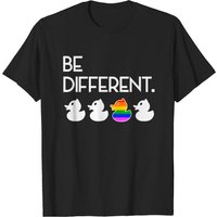 T-shirt Be Different Canard LGBT Fierté Arc-en-ciel pour Hommes — T-shirts pour hommes