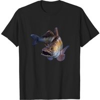 Walleye Freshwater Fish Fishing T-shirt for Men