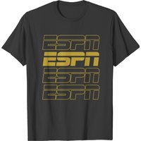 T-shirt Espn Gold Logo Stack V1 pour hommes en noir — T-shirts pour hommes