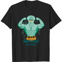 T-shirt Handsome and Strong 2 pour hommes en noir — T-shirts pour hommes
