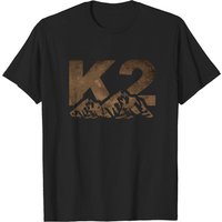 T-shirt pour hommes Mount K2 Godwin Austen en noir — T-shirts pour hommes