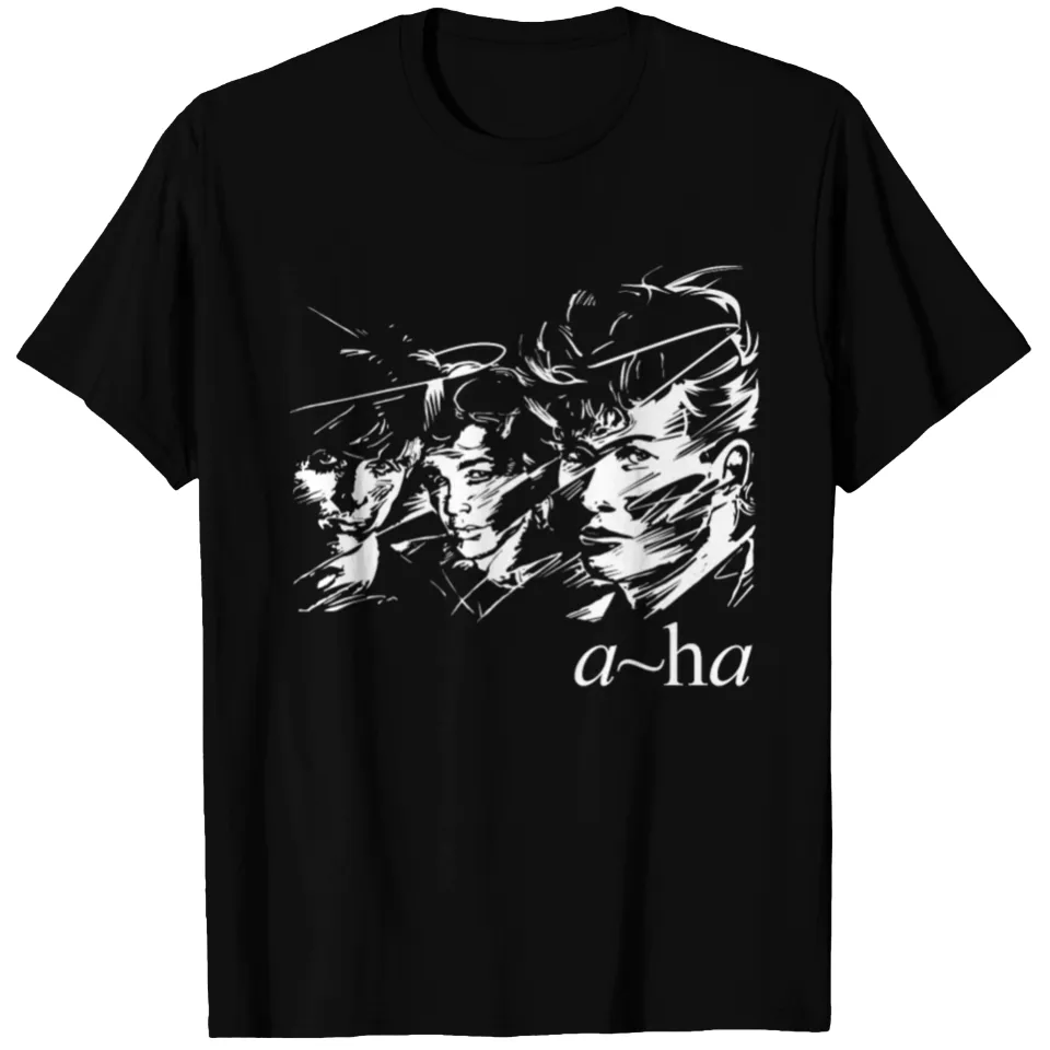 A Ha Vector T-Shirt for Men in Black