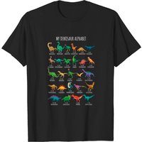 Types of Dinosaurs Alphabet A-Z Dino T-Shirt for Men — Mens T Shirts