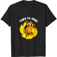 T-shirt Internet Meme This Is Fine pour hommes