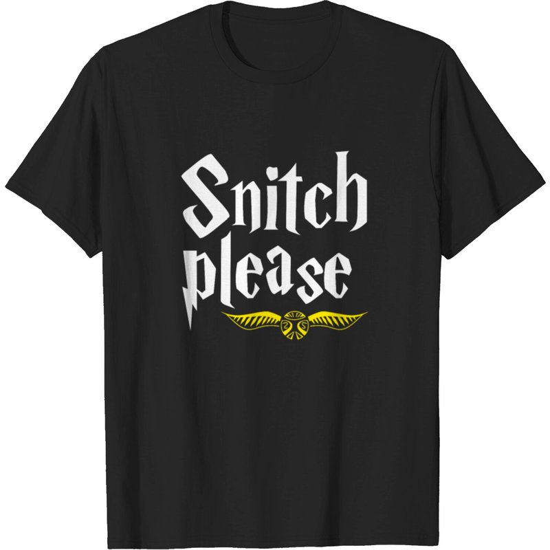 T-shirt Snitch Please pour hommes en noir — T-shirts pour hommes