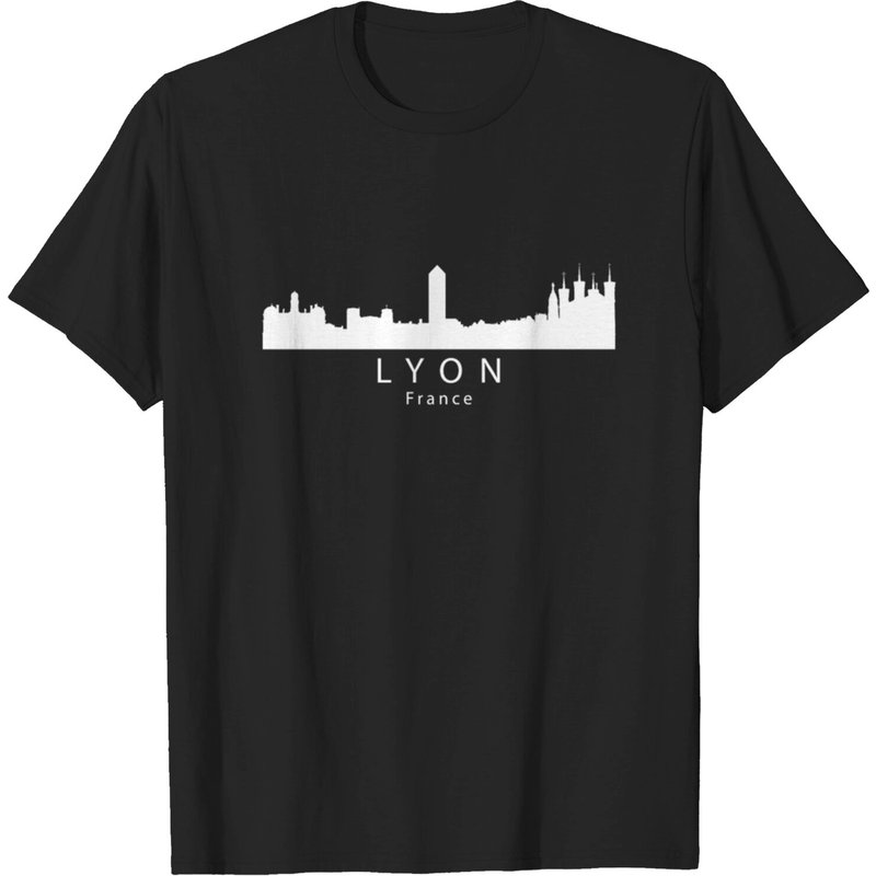 Lyon France Skyline T-Shirt for Men — Mens T Shirts