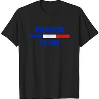 T-shirt France Lyon avec Drapeau de France pour Hommes