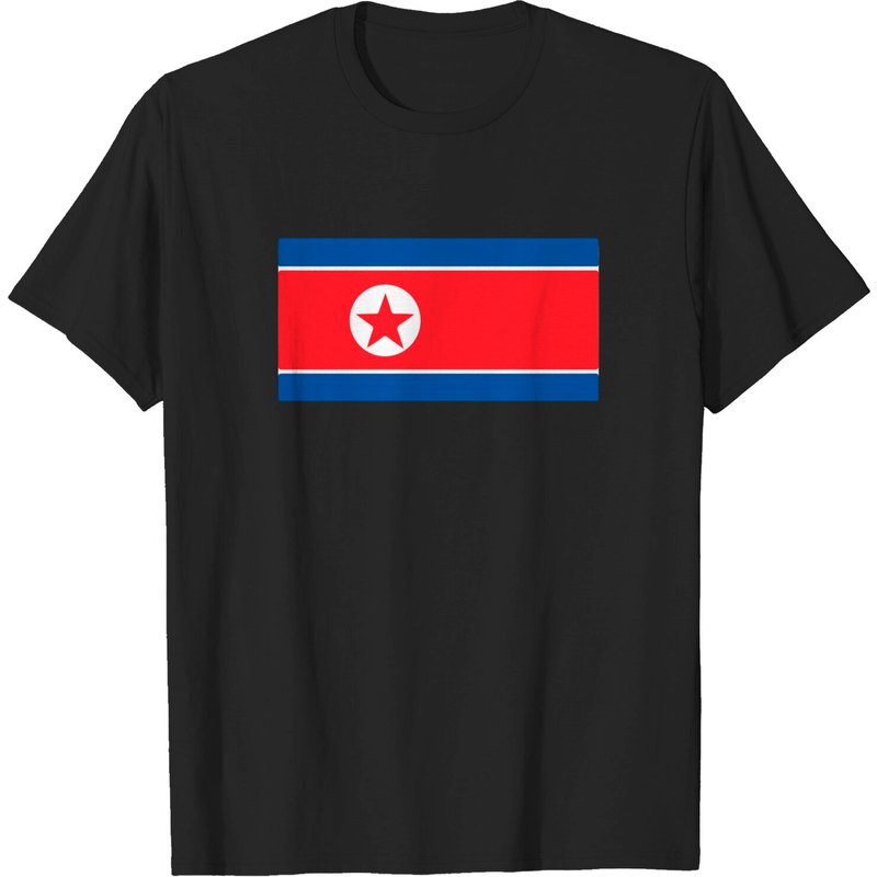 T-shirt Patriote avec le Drapeau de la Corée du Nord pour Hommes — T-shirts pour hommes