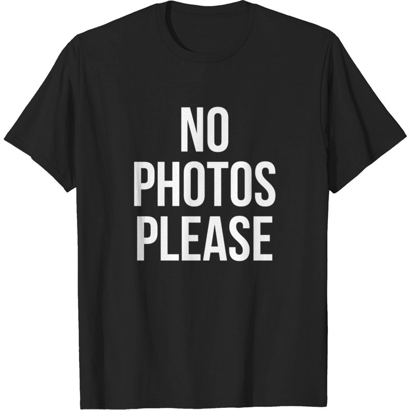 No Photos Please Men's T-Shirt in Black