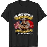I Am A Grumpy Old Marine Veteran T-Shirt for Men — Mens T Shirts