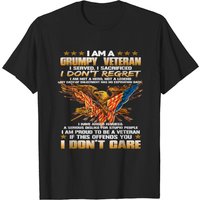 I Am A Grumpy Old Veteran I Served I Sacrificed T-Shirt — Mens T Shirts