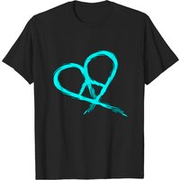Peace Symbol Hippie Heart T-shirt for Men — Mens T Shirts