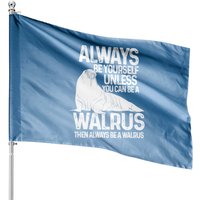 Walrus Marine Animal Gift House Flags - Double-Sided Print — Decorative Flags