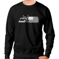 Sweatshirt Unisexe Drapeau Américain de Conducteur de Camion — Sweats à capuche pour hommes