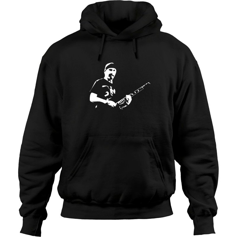 Les Hoodies The Edge U2 Bono pour Unisexe en Noir — Sweats à capuche pour hommes