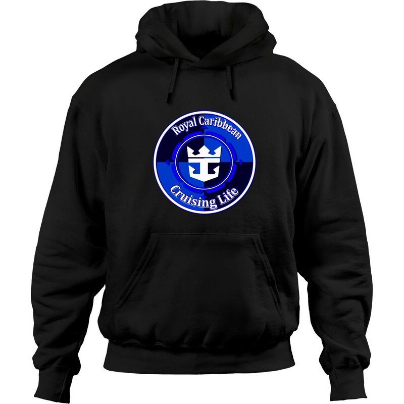 Hoodie Unisexe Noir Royal Caribbean Cruise Life — Sweats à capuche pour hommes