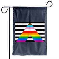 LGBTQ Ally Progress Pride Flag Classic Garden Flag — Decorative Flags