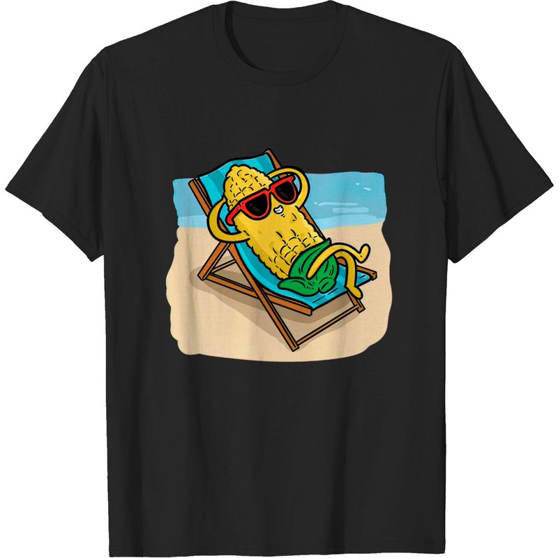 T-shirt Corn In The Sun pour hommes - Noir — T-shirts pour hommes